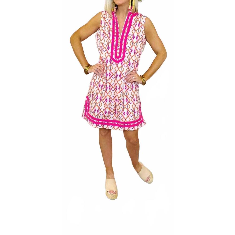NEW CARVALHO COUTURE cabana cover-up dress in pink